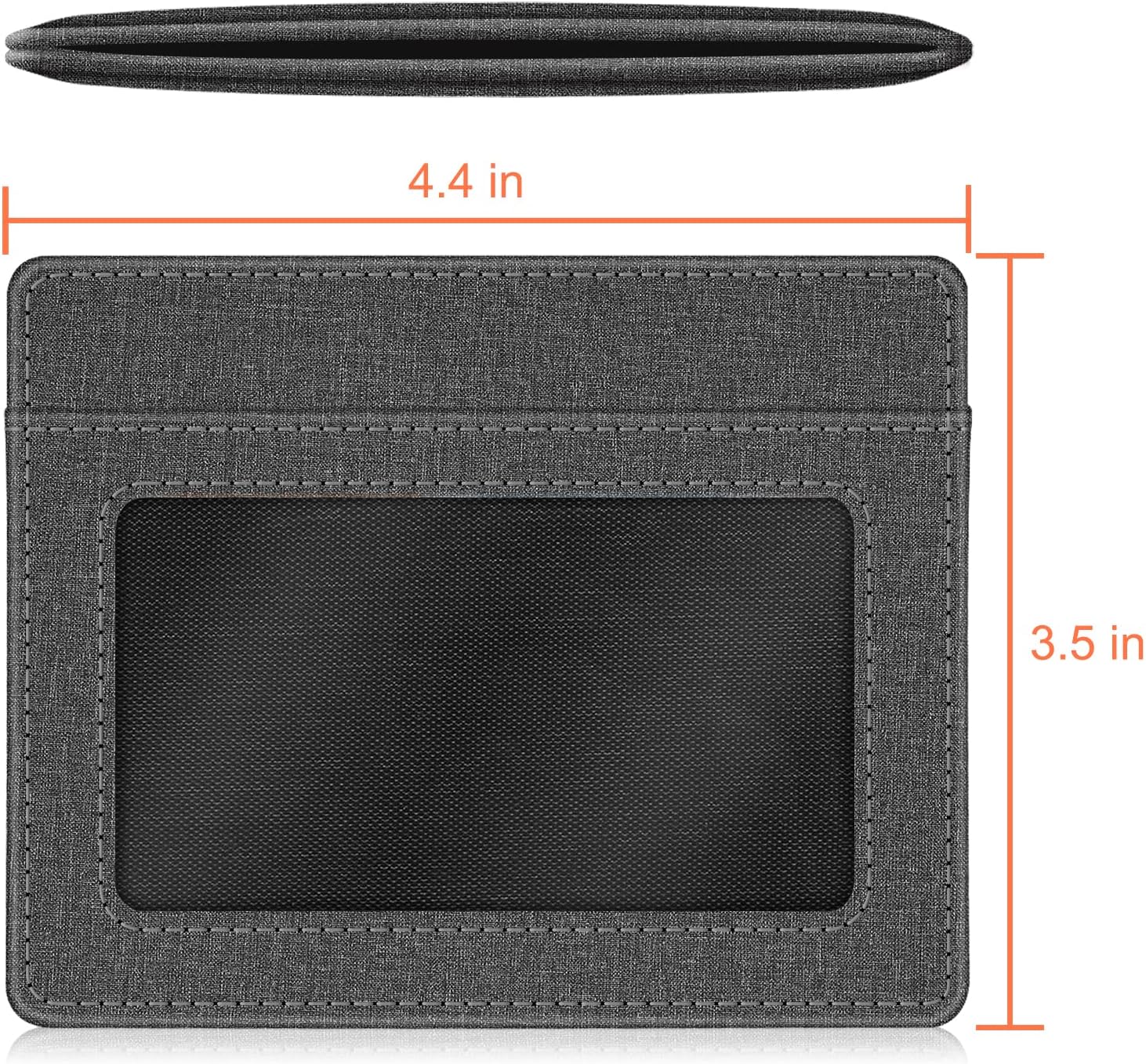 Slim Minimalist Front Pocket Wallet, Fintie RFID Blocking Credit Card Holder Card Cases with ID Window for Men Women (Black) - Image 6